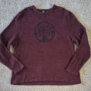 Harley-Davidson Maroon Long Sleeve Tee